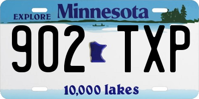 MN license plate 902TXP