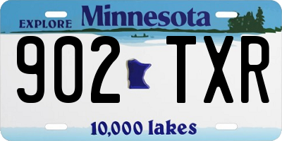 MN license plate 902TXR
