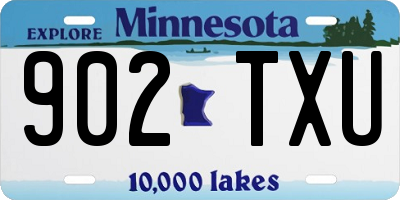 MN license plate 902TXU