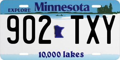MN license plate 902TXY