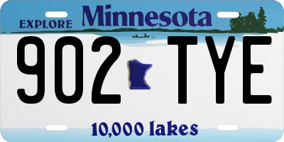 MN license plate 902TYE