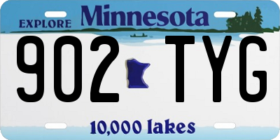 MN license plate 902TYG