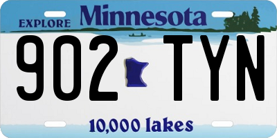 MN license plate 902TYN