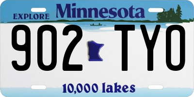 MN license plate 902TYO