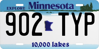 MN license plate 902TYP