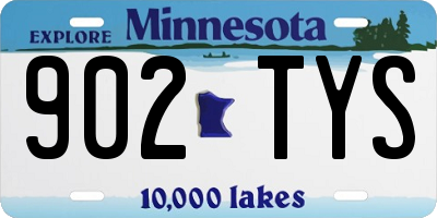 MN license plate 902TYS