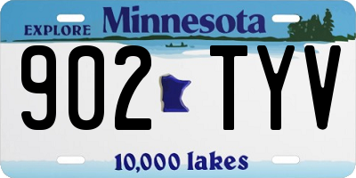 MN license plate 902TYV