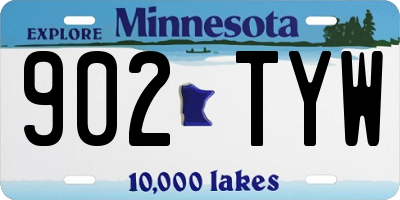 MN license plate 902TYW