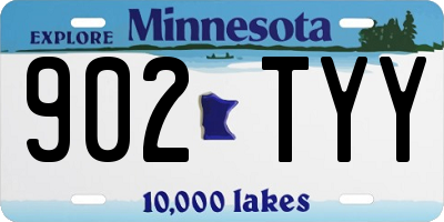 MN license plate 902TYY