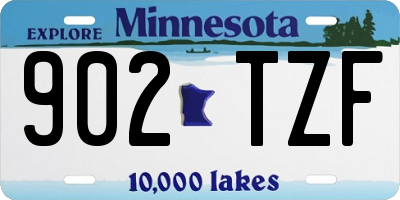 MN license plate 902TZF