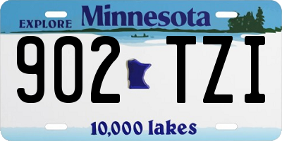 MN license plate 902TZI