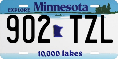 MN license plate 902TZL