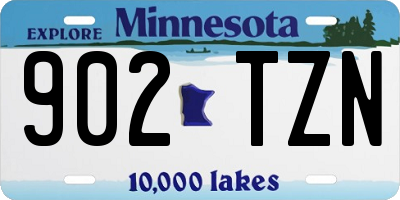 MN license plate 902TZN