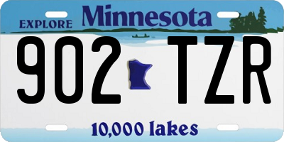 MN license plate 902TZR