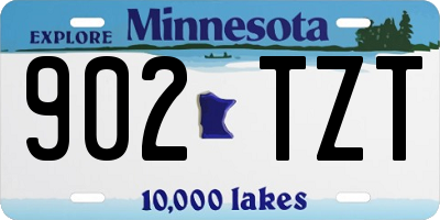 MN license plate 902TZT