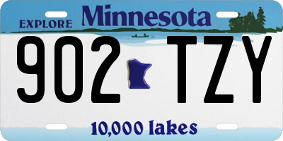 MN license plate 902TZY
