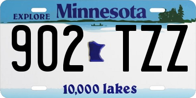MN license plate 902TZZ