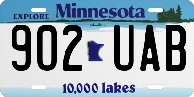 MN license plate 902UAB