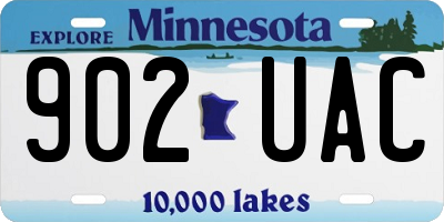 MN license plate 902UAC