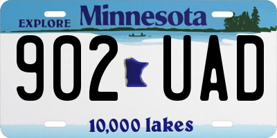 MN license plate 902UAD