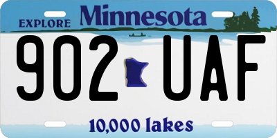 MN license plate 902UAF