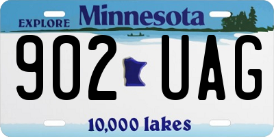 MN license plate 902UAG
