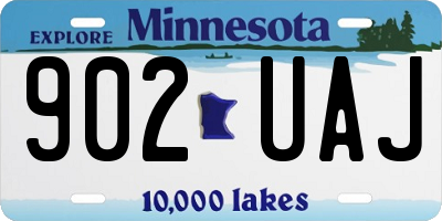 MN license plate 902UAJ
