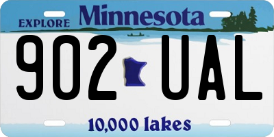 MN license plate 902UAL