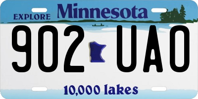 MN license plate 902UAO