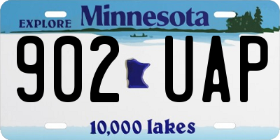 MN license plate 902UAP