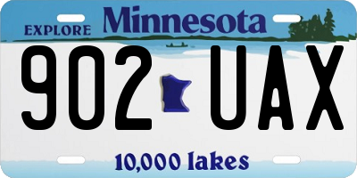 MN license plate 902UAX