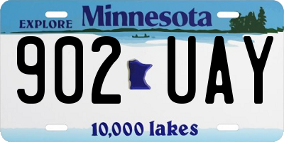 MN license plate 902UAY