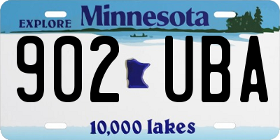 MN license plate 902UBA