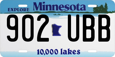 MN license plate 902UBB