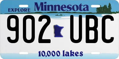 MN license plate 902UBC