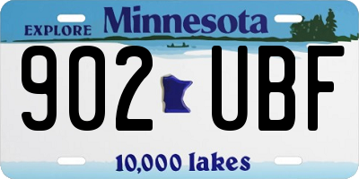 MN license plate 902UBF