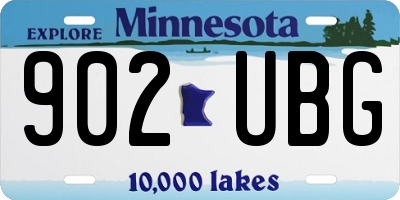 MN license plate 902UBG