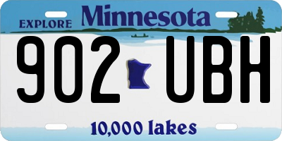 MN license plate 902UBH