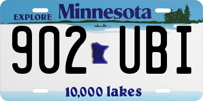 MN license plate 902UBI