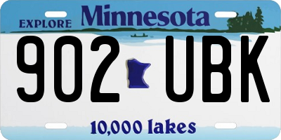 MN license plate 902UBK