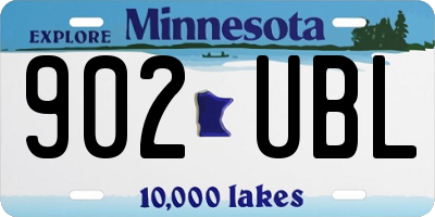 MN license plate 902UBL