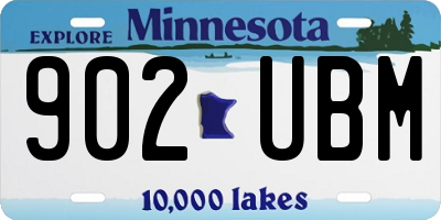 MN license plate 902UBM