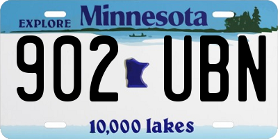MN license plate 902UBN
