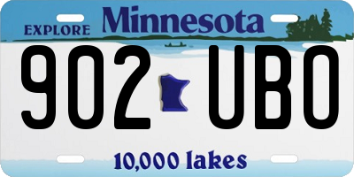 MN license plate 902UBO