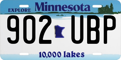 MN license plate 902UBP
