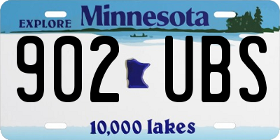MN license plate 902UBS