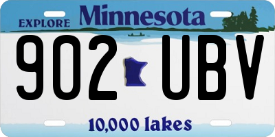 MN license plate 902UBV