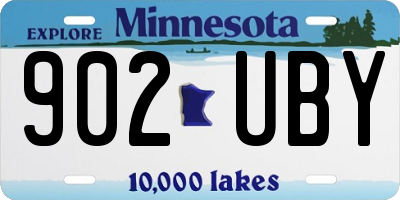 MN license plate 902UBY