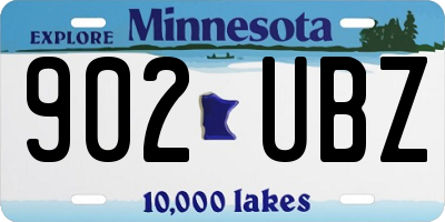 MN license plate 902UBZ