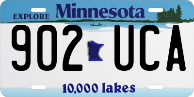 MN license plate 902UCA